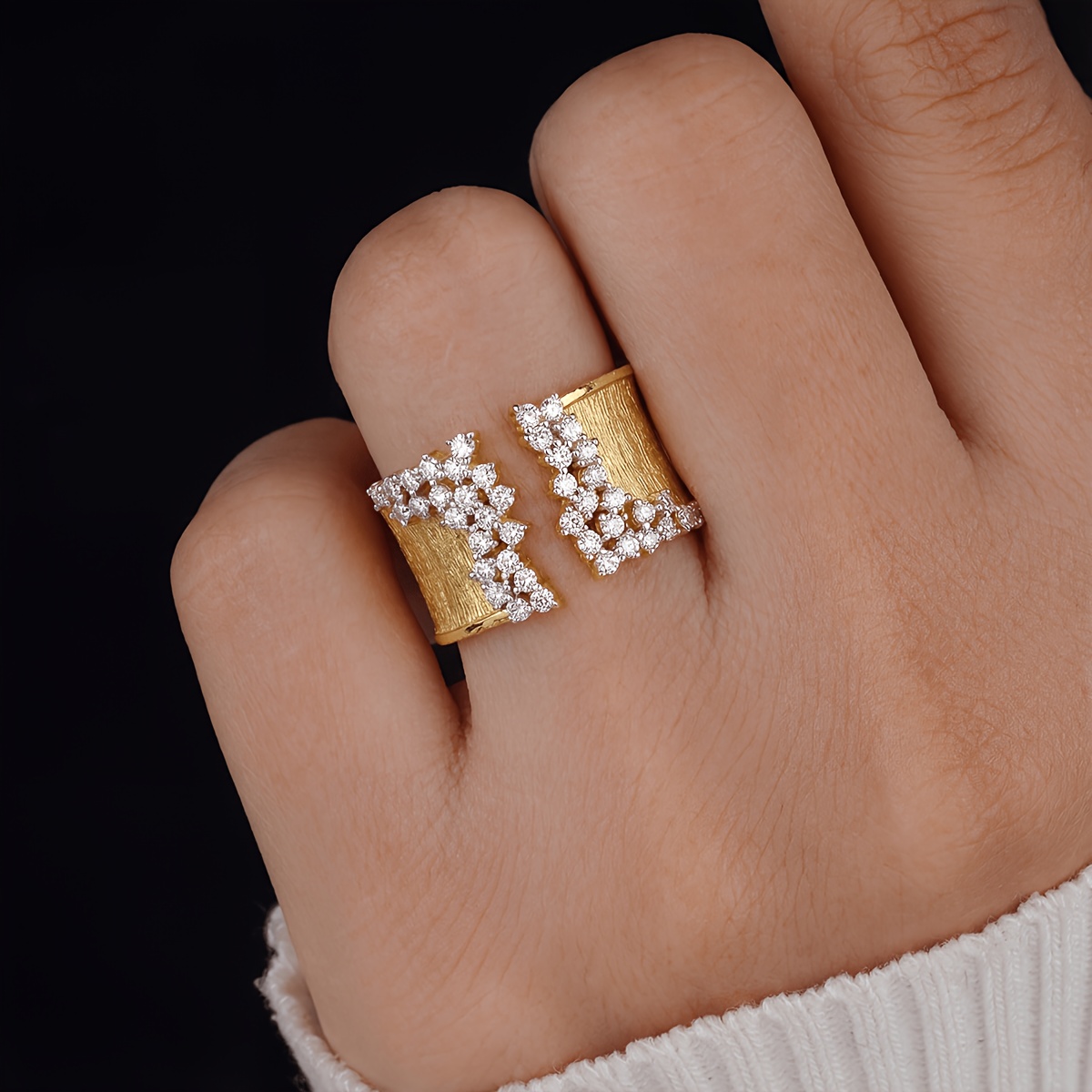 Women's Deluxe Open-End Basic Single Ring, Fine Jewellery